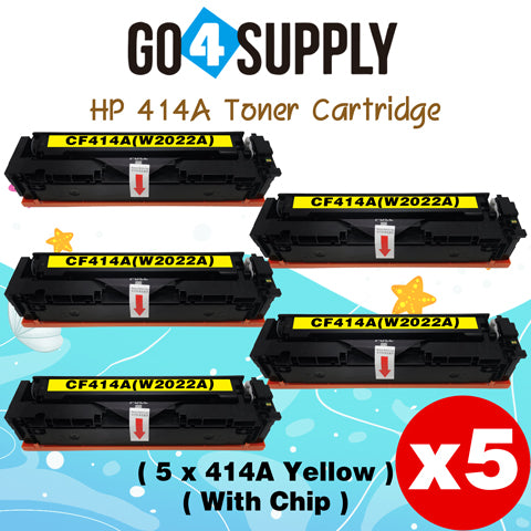 Compatible HP Yellow W2022A CF414A (WITH CHIP) Toner Cartridge Used for Color LaserJet Pro M454dn/M454dw; MFP M479dw/M479fdn/M479fdw/M454nw; Enterprise M455dn/ MFP M480f/ MFP M480f; Color LaserJet Managed E45028