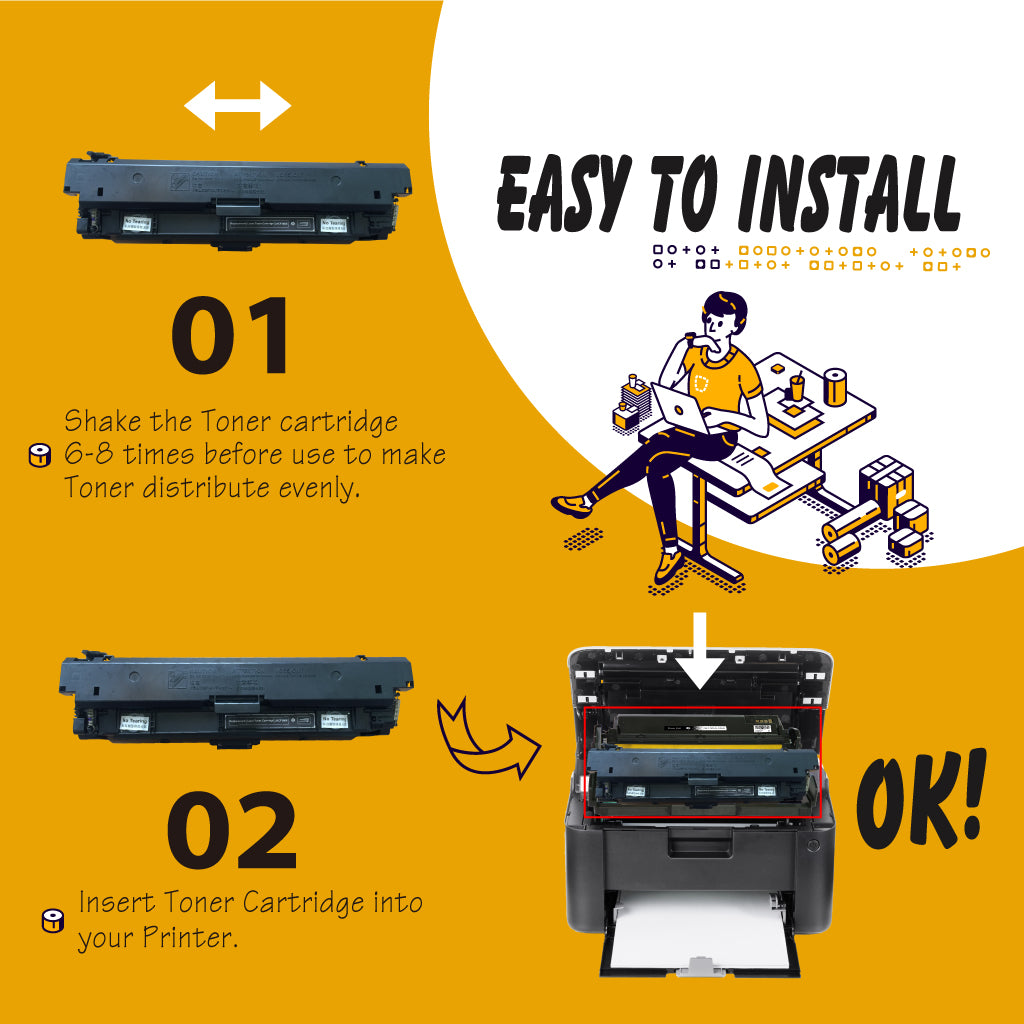 Compatible 105A W1105A 1105 Toner Cartridges Replacement for HP MFP135a MFP135w MFP137fnw 107a 107w Printers