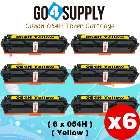 Compatible CANON Yellow CRG054H Toner Cartridge CRG-054H Used for i-SENSYS LBP621Cw/LBP623Cw/MF641Cw/MF643Cdw/MF645Cx; Color imageCLASS MF642Cdw/MF641Cw/MF644Cdw/LBP622Cdw