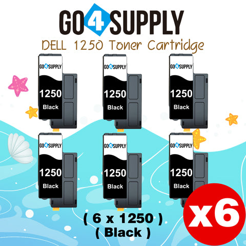 Compatible Black Dell 1250/810WH Toner Cartridge Replacement for Dell 331-0778 Used for 1250c 1350cnw 1355cn 1355cnw C1760nw C1765nf Printer