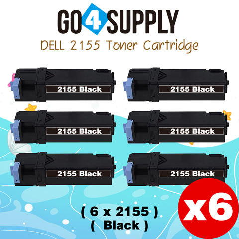 Compatible Dell 2155 Black Toner Cartridge Replacement for 2150cn 2150cdn 2155cn 2155cdn Printer