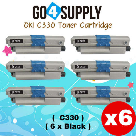 Compatible Oki Type C17 C330 Toner Cartridge to use for C330DN C530DN MC361 MC362W MC561 MC562W MFP MC352DN Printers (Black)