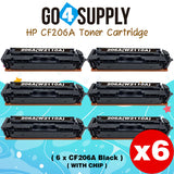 Compatible HP Black (WITH CHIP) CF206A W2110A 206A Toner Cartridge Replacement for HP Color LaserJet Pro MFP M283fdw/M283fdn; M255dw/M255nw