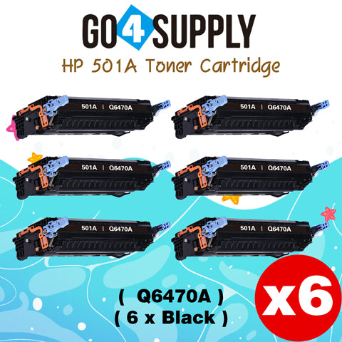 Compatible HP 502A Q6470A Black Toner Cartridge to use for HP Color Laserjet CP3505 3505n 3505dn 3600 3600n 3600dtn 3800 Printer