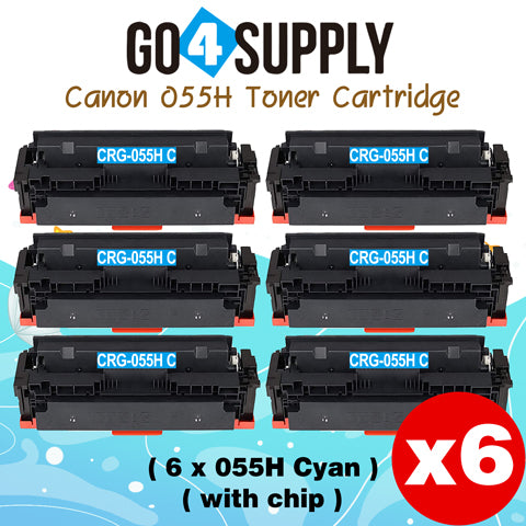 Compatible CANON (High-Yield Page) Cyan CRG055H (WITH CHIP) CRG-055H Toner Cartridge Used for Canon i-SENSYS MF741Cdw; i-SENSYS MF745Cdw;  i-SENSYS MG743Cx