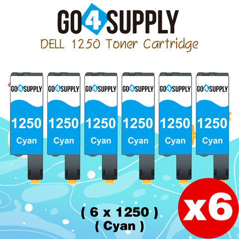 Compatible Cyan Dell 1250/C5GC3 Toner Cartridge Replacement for Dell 331-0777 Used for 1250c 1350cnw 1355cn 1355cnw C1760nw C1765nf Printer