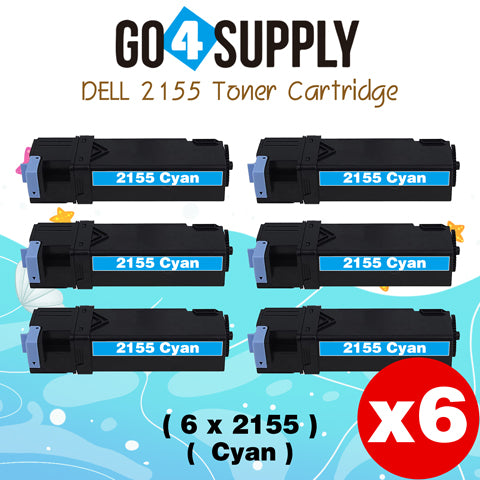 Compatible Dell 2155 Cyan Toner Cartridge Replacement for 2150cn 2150cdn 2155cn 2155cdn Printer