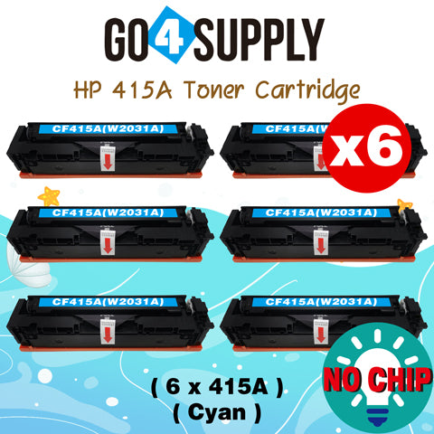 Compatible HP Cyan W2031A CF415A (NO CHIP) Toner Cartridge Used for Color LaserJet Pro M454dn/M454dw; MFP M479dw/M479fdn/M479fdw/M454nw; Enterprise M455dn/MFP M480f; Color LaserJet Managed E45028