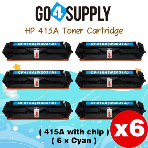 Compatible HP Cyan W2031A CF415A (WITH CHIP) Toner Cartridge Used for Color LaserJet Pro M454dn/M454dw; MFP M479dw/M479fdn/M479fdw/M454nw; Enterprise M455dn/MFP M480f; Color LaserJet Managed E45028