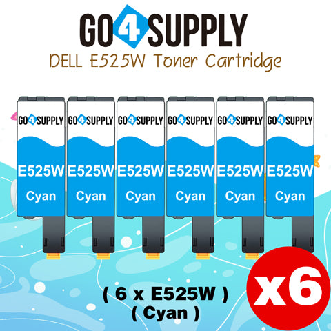 Compatible Dell 593-BBJU Cyan E525W E525 525w to use with E525w Wireless Color Printers