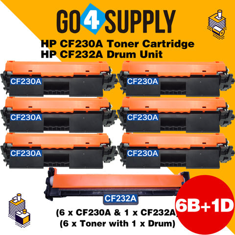 Compatible Kits Combo HP 230X CF230X 30X Toner Unit with 232A CF232A 32A Drum Unit Used for HP LaserJet Pro M203dn/203dw; MFP M227fdw/227sdn Printer