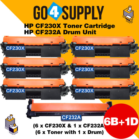 Compatible Kits Combo HP 230X CF230X 30X Toner Unit with 232A CF232A 32A Drum Unit Used for HP LaserJet Pro M203dn/203dw; MFP M227fdw/227sdn Printer