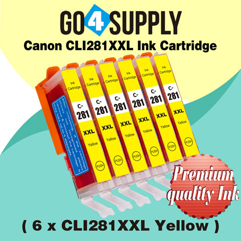 Compatible Yellow Canon CLI281 CLI281XXL CLI-281XXL Ink Cartridge CLI281XL CLI-281XL Used for PIXMA TS702/TR7520/TR8520/TR8620/TS6120/TS6220/TS6320/TS8120/TS8220/TS8320/TS9120/TS9520/TS9521C Printers