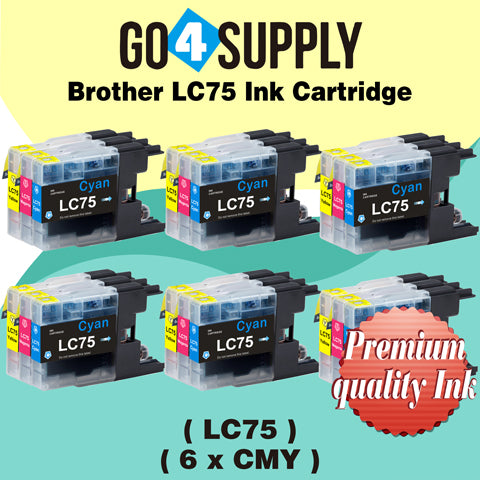 Compatible 3-Color Combo Brother 75xl LC75 LC75XL Ink Cartridge Used for MFC-J6910CDW/J6710CDW/J5910CDW/J825N/J955DN/J955DWN/J705D/J705DW/J710D/J710DW/J810DN/J810DWN/J825DW/J840N/J625DW/J860DN/J860DWN/J960DN-B/J960DN-W/J960DWN-B/J960DWN-W Printer