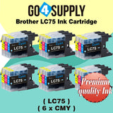 Compatible 3-Color Combo Brother 75xl LC75 LC75XL Ink Cartridge Used for MFC-J432W/J430W/J6910DW/J6710DW/J5910DW/J6510DW/J435W/J835DW/J280W/J425W; DCP-J525N/J540N/J740N/J925N/J525W/J725DW/J925DW/J940N-B/J940N-W Printer