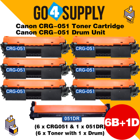 Compatible (Toner + Drum) Canon CRG051 CRG-051 Cartridge 051 Black Toner Cartridge (2168C001) with Drum Unit (2170C001) Used for Canon ImageCLASS LBP162dw MF264dw MF267dw MF269dw Printer