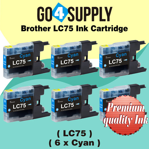 Compatible Cyan Brother 75xl LC75 LC75XL Ink Cartridge Used for MFC-J432W/J430W/J6910DW/J6710DW/J5910DW/J6510DW/J435W/J835DW/J280W/J425W; DCP-J525N/J540N/J740N/J925N/J525W/J725DW/J925DW/J940N-B/J940N-W Printer
