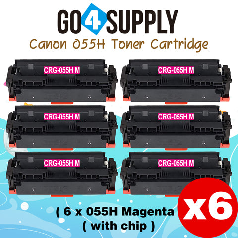 Compatible CANON (High-Yield Page) Magenta CRG055H (WITH CHIP) CRG-055H Toner Cartridge Used for Canon i-SENSYS MF741Cdw; i-SENSYS MF745Cdw;  i-SENSYS MG743Cx