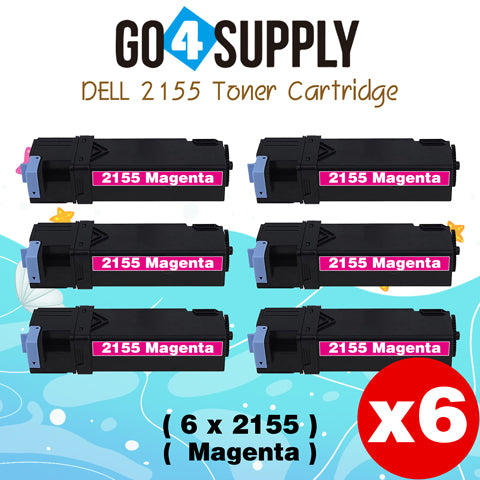 Compatible Dell 2155 Magenta Toner Cartridge Replacement for 2150cn 2150cdn 2155cn 2155cdn Printer