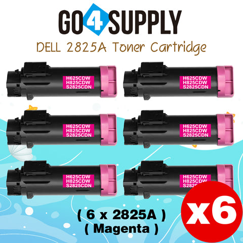 Compatible (2,500 Yield) Dell 2825 593-BBOY 5PG7P Magenta Toner Cartridge Replacement for H625cdw H825cdw S2825cdn H625 Printer