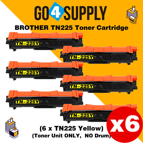 Compatible Yellow Brother TN225 TN-225 Toner Unit Used for Brother HL-3140CW/ HL-3142CW/ HL-3150CDW/ HL-3152CDW/ HL-3170CDW/ HL-3172CDW/ MFC-9130CW/ MFC-9140CDN/ MFC-9330CDW/ MFC-9340CDW; DCP-9020CDW Printer