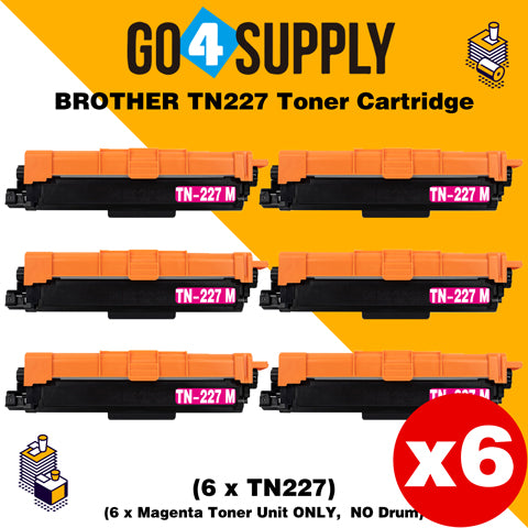 Compatible (Toner Only) Magenta Brother 227 TN227 TN-227 Toner Unit Used for Brother HL-L3210CW/L3230CDW/L3710CDW/L3270CDW/L3290CDW; DCP-L3510CDW/L3550CDW/L3551CDW; MFC-L3710CW/3730CDW/L3750CDW/L3770CDW/L3745CDW Printer