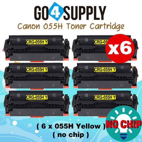 Compatible CANON (High-Yield Page) Yellow CRG055H (NO CHIP) CRG-055H Toner Cartridge Used for Canon i-SENSYS MF741Cdw; i-SENSYS MF745Cdw;  i-SENSYS MG743Cx