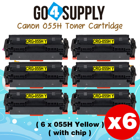 Compatible CANON (High-Yield Page) Yellow CRG055H (WITH CHIP) CRG-055H Toner Cartridge Used for Canon i-SENSYS MF741Cdw; i-SENSYS MF745Cdw;  i-SENSYS MG743Cx