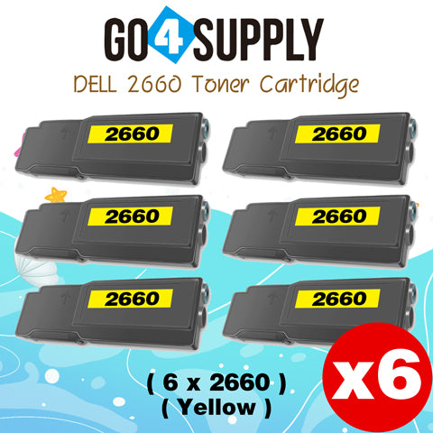 Compatible Dell 2660 Yellow 593-BBBR 2K1VC Toner Cartridge Replacement for C2660dn C2665dnf Printer