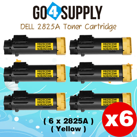Compatible (2,500 Yield) Dell 2825 593-BBOZ 3P7C4 Yellow Toner Cartridge Replacement for H625cdw H825cdw S2825cdn Printer