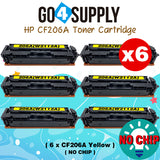 Compatible HP Yellow (NO CHIP) CF206A W2112A 206A Toner Cartridge Replacement for HP Color LaserJet Pro MFP M283fdw/M283fdn; M255dw/M255nw