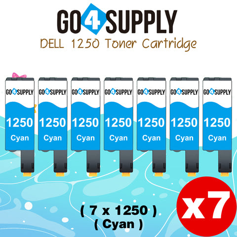 Compatible Cyan Dell 1250/C5GC3 Toner Cartridge Replacement for Dell 331-0777 Used for 1250c 1350cnw 1355cn 1355cnw C1760nw C1765nf Printer