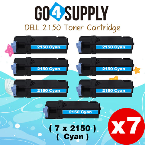 Compatible Dell 2150 Cyan 331-0716 Toner Cartridge Replacement for 2150cn 2150cdn 2155cn 2155cdn 2155 Printer