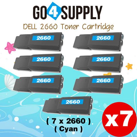 Compatible Dell 2660 Cyan 593-BBBT TW3NN Toner Cartridge Replacement for C2660dn C2665dnf Printer