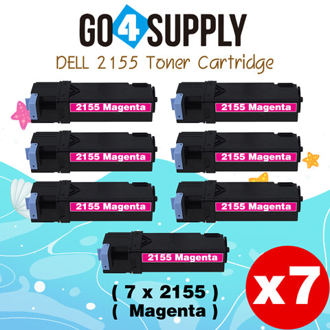 Compatible Dell 2155 Magenta Toner Cartridge Replacement for 2150cn 2150cdn 2155cn 2155cdn Printer