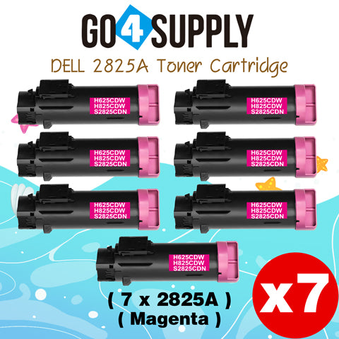 Compatible (2,500 Yield) Dell 2825 593-BBOY 5PG7P Magenta Toner Cartridge Replacement for H625cdw H825cdw S2825cdn H625 Printer