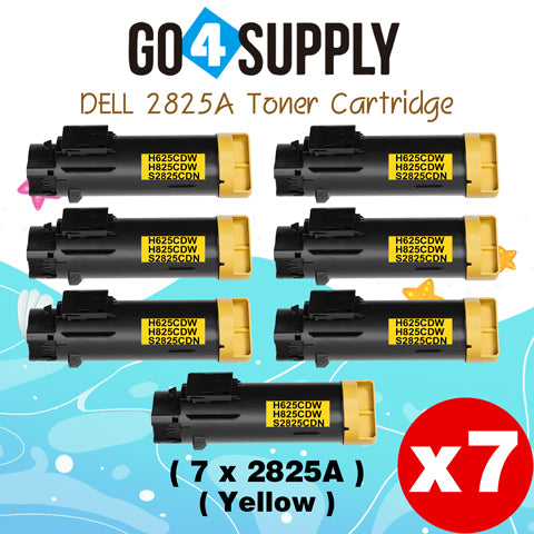 Compatible (2,500 Yield) Dell 2825 593-BBOZ 3P7C4 Yellow Toner Cartridge Replacement for H625cdw H825cdw S2825cdn Printer