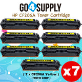 Compatible HP Yellow (WITH CHIP) CF206A W2112A 206A Toner Cartridge Replacement for HP Color LaserJet Pro MFP M283fdw/M283fdn; M255dw/M255nw