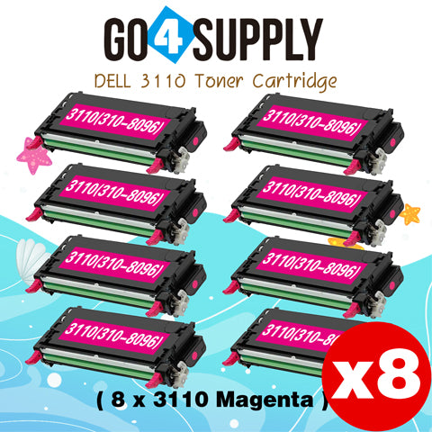 Compatible Magenta Dell 3110 Toner Cartridge Replacement for 310-8096 Used for Dell 3110cn, 3115cn, 3110, 3115 Print