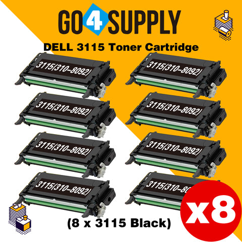 Compatible Black Dell 3115 Toner Cartridge Replacement for 310-8092 Used for Dell 3110cn, 3115cn, 3110, 3115 Print