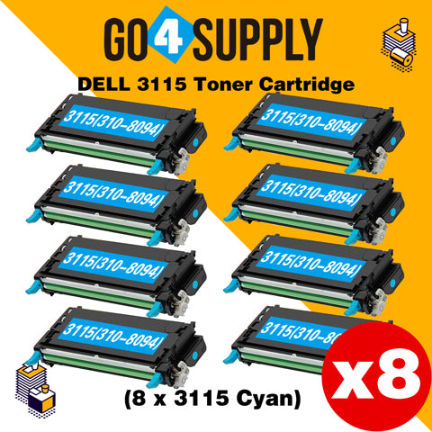 Compatible Cyan Dell 3115 Toner Cartridge Replacement for 310-8094 Used for Dell 3110cn, 3115cn, 3110, 3115 Print