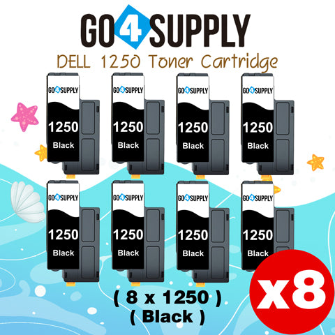 Compatible Black Dell 1250/810WH Toner Cartridge Replacement for Dell 331-0778 Used for 1250c 1350cnw 1355cn 1355cnw C1760nw C1765nf Printer