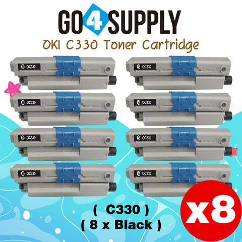 Compatible Oki Type C17 C330 Toner Cartridge to use for C330DN C530DN MC361 MC362W MC561 MC562W MFP MC352DN Printers (Black)