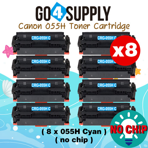 Compatible CANON (High-Yield Page) Cyan CRG055H (NO CHIP) CRG-055H Toner Cartridge Used for Canon i-SENSYS MF741Cdw; i-SENSYS MF745Cdw;  i-SENSYS MG743Cx