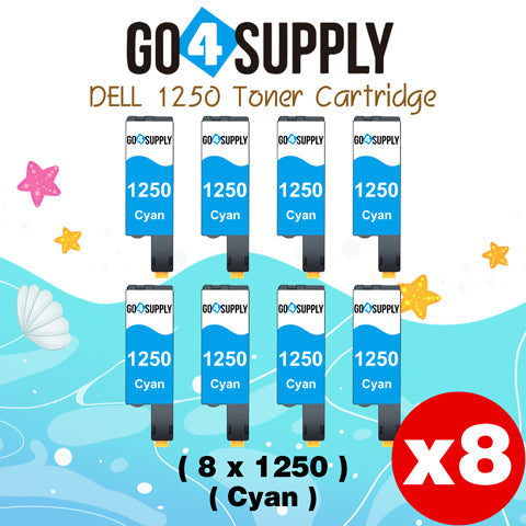 Compatible Cyan Dell 1250/C5GC3 Toner Cartridge Replacement for Dell 331-0777 Used for 1250c 1350cnw 1355cn 1355cnw C1760nw C1765nf Printer