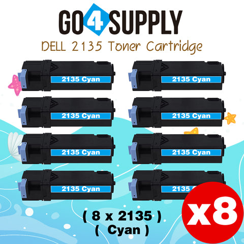 Compatible Dell 2135 330-1390 Cyan Toner Cartridge Replacement for 2135 2130 Printer