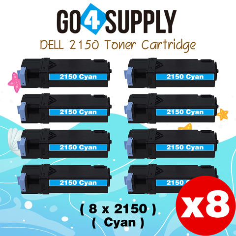 Compatible Dell 2150 Cyan 331-0716 Toner Cartridge Replacement for 2150cn 2150cdn 2155cn 2155cdn 2155 Printer