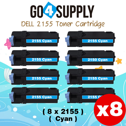 Compatible Dell 2155 Cyan Toner Cartridge Replacement for 2150cn 2150cdn 2155cn 2155cdn Printer
