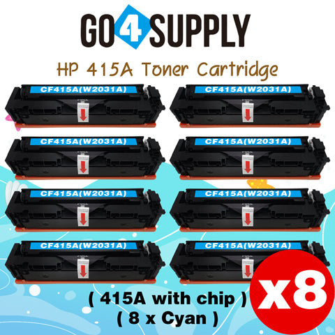 Compatible HP Cyan W2031A CF415A (WITH CHIP) Toner Cartridge Used for Color LaserJet Pro M454dn/M454dw; MFP M479dw/M479fdn/M479fdw/M454nw; Enterprise M455dn/MFP M480f; Color LaserJet Managed E45028