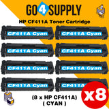 Compatible Cyan HP 411A CF411A Toner Cartridge Used for Color LaserJet Pro M452dw/452dn/452nw, Color LaserJet Pro MFPM477fnw/M477fdn/M477fdw, Color LaserJet Pro MFP M377dw Printers